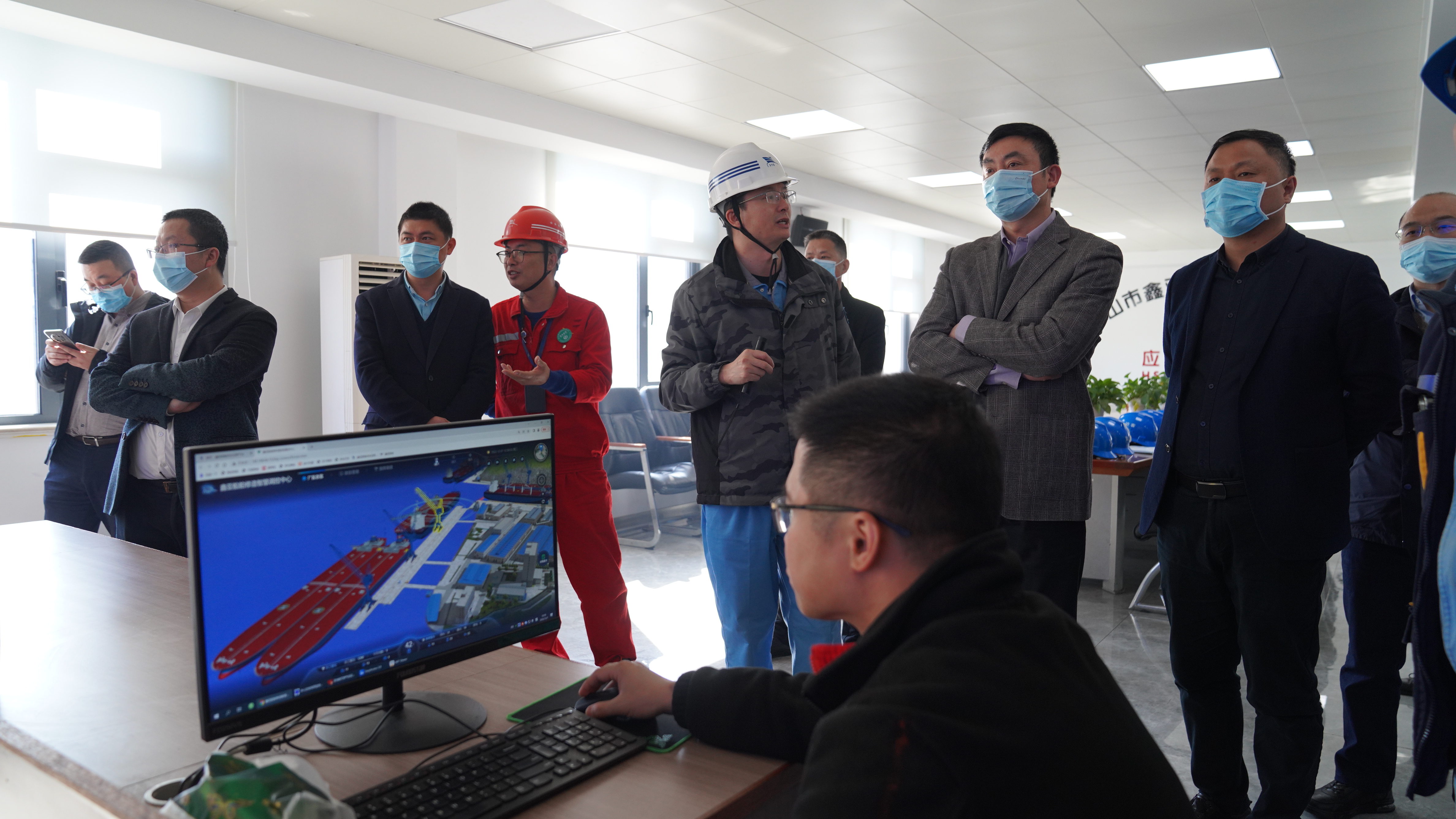 舟山市应急治理局局长苗成武等一行莅临我司走访调研_环球360